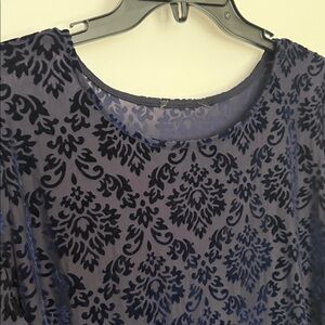 Elegant navy blue Velvet Top